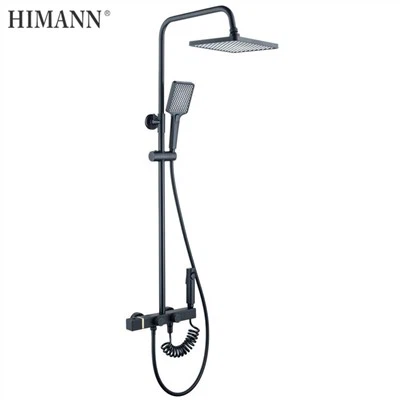 Black Thermostatic Mixer Shower