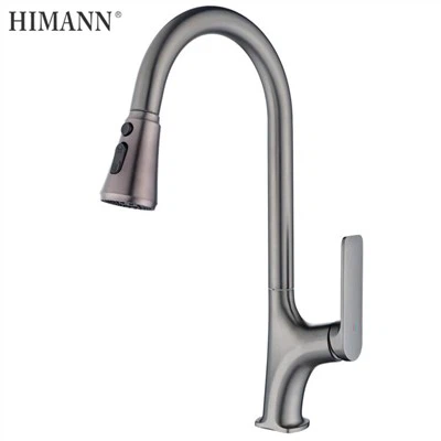 Gunmetal Pull Out Kitchen Tap